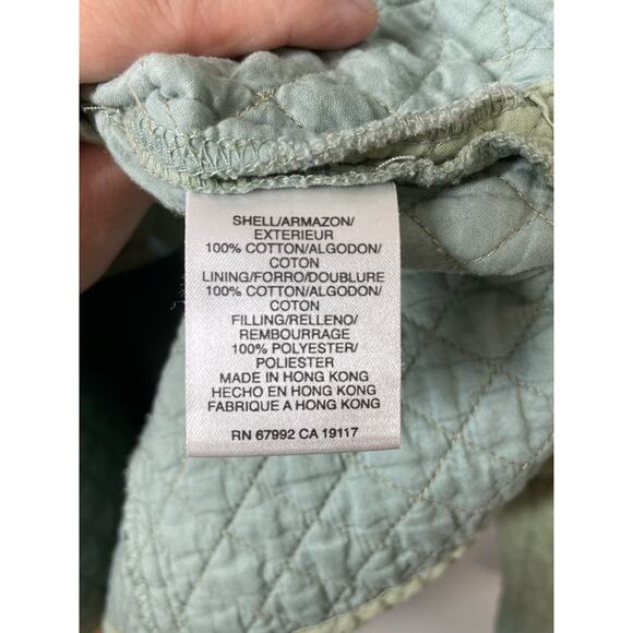 Sigrid Olsen Sport Light Green Quilted Blazer Jacket Small Petite Lightweight - Picture 5 of 6